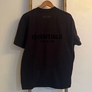 Essentials Men’s Black Small Logo Short Sleeve Tee